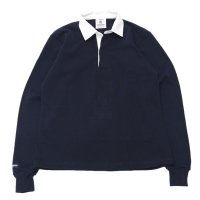 BARBARIAN（バーバリアン）Heavy Weight Rugby Collar Shirt（ヘビーウェイト ラグビーカラーシャツ） "SOLID" / Navy（ネイビー）