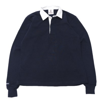 画像1: BARBARIAN（バーバリアン）Heavy Weight Rugby Collar Shirt（ヘビーウェイト ラグビーカラーシャツ） "SOLID" / Navy（ネイビー）