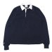 画像1: BARBARIAN（バーバリアン）Heavy Weight Rugby Collar Shirt（ヘビーウェイト ラグビーカラーシャツ） "SOLID" / Navy（ネイビー） (1)