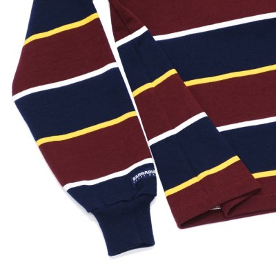 画像5: BARBARIAN（バーバリアン）Heavy Weight Rugby Collar Shirt（ヘビーウェイト ラグビーカラーシャツ） "ALTERNATING STRIPES" / Navy×Gold×Harvard×White（ネイビー×ゴールド×ハーバード×ホワイト）