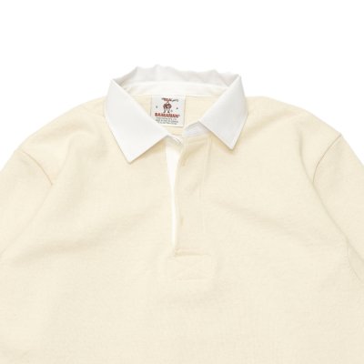 画像3: BARBARIAN（バーバリアン）Heavy Weight Rugby Collar Shirt（ヘビーウェイト ラグビーカラーシャツ） "SOLID" / Ivory（アイボリー）