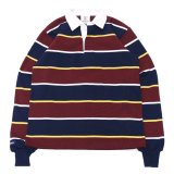 BARBARIAN（バーバリアン）クラシック ラガーシャツ-NEW FIT-（ALTERNATING STRIPES）/Navy×Gold×Harvard×White（ネイビー×ゴールド×ハーバード×ホワイト）