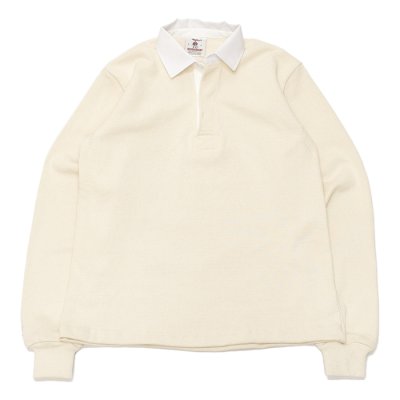 画像1: BARBARIAN（バーバリアン）Heavy Weight Rugby Collar Shirt（ヘビーウェイト ラグビーカラーシャツ） "SOLID" / Ivory（アイボリー）