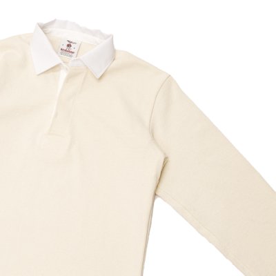 画像4: BARBARIAN（バーバリアン）Heavy Weight Rugby Collar Shirt（ヘビーウェイト ラグビーカラーシャツ） "SOLID" / Ivory（アイボリー）