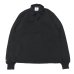 画像1: BARBARIAN（バーバリアン）Heavy Weight Rugby Collar Shirt（ヘビーウェイト ラグビーカラーシャツ） "SOLID" / Black（ブラック） (1)