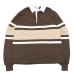 画像1: BARBARIAN（バーバリアン）Heavy Weight Rugby Collar Shirt（ヘビーウェイト ラグビーカラーシャツ） "COLLEGIATE STRIPE" / Moss×Ivory×Vegas Gold（モスグリーン×アイボリー×ベガスゴールド） (1)