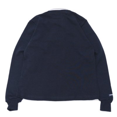 画像2: BARBARIAN（バーバリアン）Heavy Weight Rugby Collar Shirt（ヘビーウェイト ラグビーカラーシャツ） "SOLID" / Navy（ネイビー）