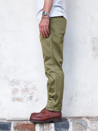 画像10: F.O.B FACTORY（エフオービーファクトリー）NARROW U.S TROUSERS（ナローUSトラウザーズ）"Heavy West Point Chino" / Olive（オリーブ）【裾上げ無料】