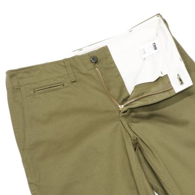 画像3: F.O.B FACTORY（エフオービーファクトリー）NARROW U.S TROUSERS（ナローUSトラウザーズ）"Heavy West Point Chino" / Olive（オリーブ）【裾上げ無料】