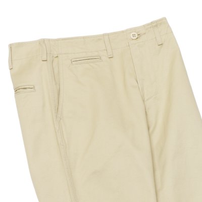画像5: F.O.B FACTORY（エフオービーファクトリー）NARROW U.S TROUSERS（ナローUSトラウザーズ）"Heavy West Point Chino" / Beige（ベージュ）【裾上げ無料】