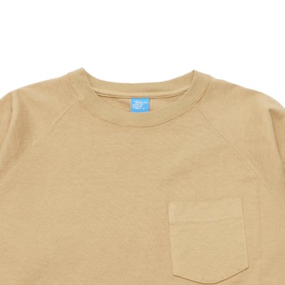 画像3: Good On（グッドオン）Long Sleeve Heavy Raglan Pocket Tee（ロングスリーブヘビーラグランポケットTシャツ）"Reactive Dye"/Coyote（コヨーテ）※Mサイズのみ