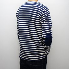 他の写真3: SAINT JAMES（セントジェームス）OUESSANT"ELBOW PATCH"（ウエッソンエルボーパッチ）/ECRU×MARINE+MARINE（キナリ×マリン+マリン）