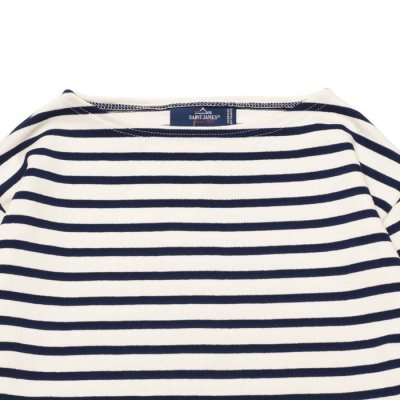 画像3: SAINT JAMES（セントジェームス）OUESSANT"ELBOW PATCH"（ウエッソンエルボーパッチ）/ECRU×MARINE+MARINE（キナリ×マリン+マリン）