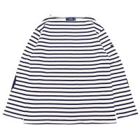 SAINT JAMES（セントジェームス）OUESSANT"ELBOW PATCH"（ウエッソンエルボーパッチ）/ECRU×MARINE+MARINE（キナリ×マリン+マリン）