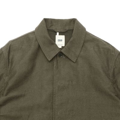 画像3: F.O.B FACTORY(エフオービーファクトリー)FRENCH BASK COAT(フレンチバスクコート)"CL DOUBLECLOTH BACK SATIN" / Charcoal(チャコールグレー)