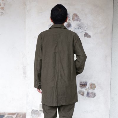 画像10: F.O.B FACTORY(エフオービーファクトリー)FRENCH BASK COAT(フレンチバスクコート)"CL DOUBLECLOTH BACK SATIN" / Charcoal(チャコールグレー)