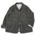 画像1: Post O'Alls（ポストオーバーオールズ）DeLuxe Railroader2（デラックス・レイルローダー2）8oz Denim with taffeta lining/Black（ブラック） (1)