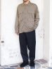 画像12: KAPTAIN SUNSHINE（キャプテンサンシャイン）Garment Dyed Safari Shirt Jacket（ガーメントダイドサファリシャツジャケット）FINX SATIN CLOTH/Taupe（トープ）