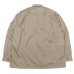 画像3: KAPTAIN SUNSHINE（キャプテンサンシャイン）Garment Dyed Safari Shirt Jacket（ガーメントダイドサファリシャツジャケット）FINX SATIN CLOTH/Taupe（トープ）・Ink Black（インクブラック）