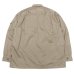 画像2: KAPTAIN SUNSHINE（キャプテンサンシャイン）Garment Dyed Safari Shirt Jacket（ガーメントダイドサファリシャツジャケット）FINX SATIN CLOTH/Taupe（トープ） (2)