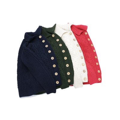 画像9: INVERALLAN（インバーアラン）3a Lumber Cardigan（3aランバーカーディガン）"Aran Knit" / Navy（ネイビー）