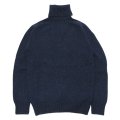 INVERALLAN（インバーアラン）Roll Neck Saddle Shoulder Sweater（ロールネックサドルショルダーセーター）Geelong Lambswool/Cosmos（ミッドナイトネイビー）