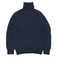 INVERALLAN（インバーアラン）Roll Neck Saddle Shoulder Sweater（ロールネックサドルショルダーセーター）Geelong Lambswool/Cosmos（ミッドナイトネイビー）※サイズ40のみ