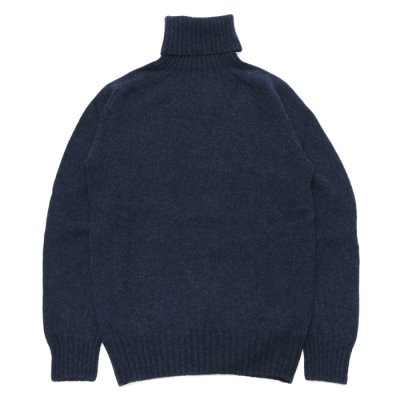 画像1: INVERALLAN（インバーアラン）Roll Neck Saddle Shoulder Sweater（ロールネックサドルショルダーセーター）Geelong Lambswool/Cosmos（ミッドナイトネイビー）