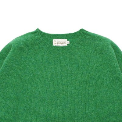 画像3: INVERALLAN(インバーアラン)Crew Neck Saddle Shoulder Sweater(クルーネックサドルショルダーセーター)"Supersoft Shetland" / Pixie(グリーン)