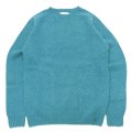 INVERALLAN（インバーアラン）Crew Neck Saddle Shoulder Sweater（クルーネックサドルショルダーセーター）Supersoft Shetland/Pennan Bay（ブルー）