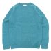 画像1: INVERALLAN（インバーアラン）Crew Neck Saddle Shoulder Sweater（クルーネックサドルショルダーセーター）Supersoft Shetland/Pennan Bay（ブルー） (1)