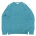 画像1: INVERALLAN（インバーアラン）Crew Neck Saddle Shoulder Sweater（クルーネックサドルショルダーセーター）Supersoft Shetland/Pennan Bay（ブルー） (1)