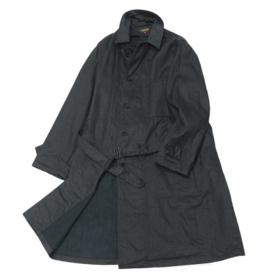 画像1: *A VONTADE（アボンタージ）Atelier Overcoat with Belt（アトリエオーバーコート）”Cotton Linen Herringbone Brushed Lining" / Lamp Black（ランプブラック）