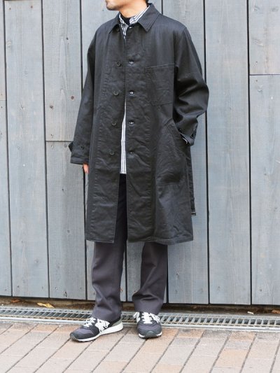 画像11: *A VONTADE（アボンタージ）Atelier Overcoat with Belt（アトリエオーバーコート）”Cotton Linen Herringbone Brushed Lining" / Lamp Black（ランプブラック）
