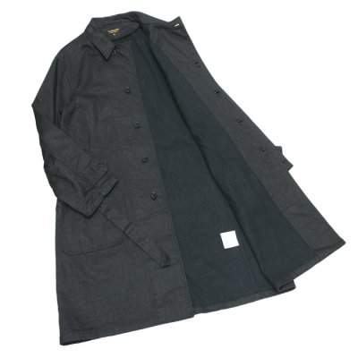 画像9: *A VONTADE（アボンタージ）Atelier Overcoat with Belt（アトリエオーバーコート）”Cotton Linen Herringbone Brushed Lining" / Lamp Black（ランプブラック）