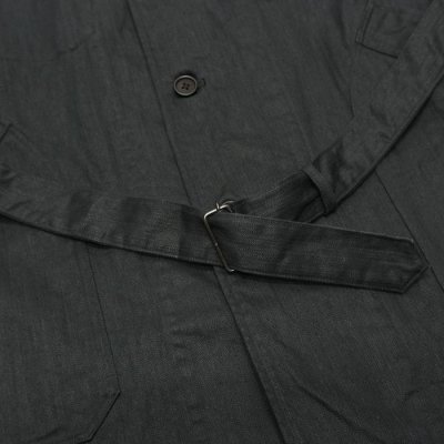 画像7: *A VONTADE（アボンタージ）Atelier Overcoat with Belt（アトリエオーバーコート）”Cotton Linen Herringbone Brushed Lining" / Lamp Black（ランプブラック）