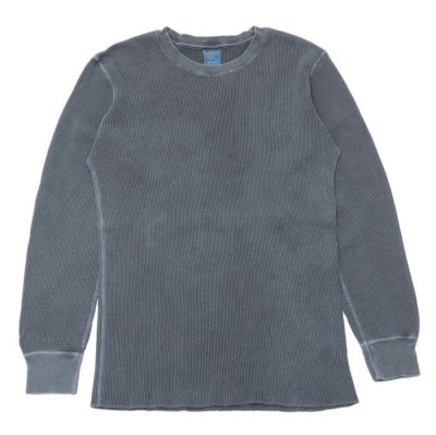 画像1: Good On（グッドオン）Long Sleeve Thermal Tee（ロングスリーブサーマルTシャツ）"Pigment Dye"/Navy（ネイビー）