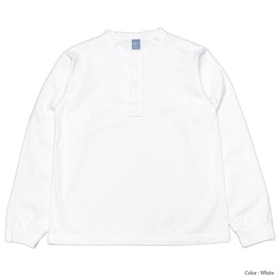 画像2: Good On（グッドオン）Long Sleeve Heavy Henley Neck Tee（ロングスリーブヘビーヘンリーネックTシャツ）"Washed","Pigment Dye"/White（ホワイト）・Slate（スレート）