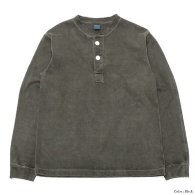 画像4: Good On（グッドオン）Long Sleeve Heavy Henley Neck Tee（ロングスリーブヘビーヘンリーネックTシャツ）"Pigment Dye" / Natural（ナチュラル）・Black（ブラック）