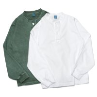 Good On（グッドオン）Long Sleeve Heavy Henley Neck Tee（ロングスリーブヘビーヘンリーネックTシャツ）"Washed","Pigment Dye"/White（ホワイト）・Slate（スレート）