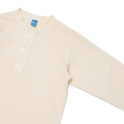 画像7: Good On（グッドオン）Long Sleeve Heavy Henley Neck Tee（ロングスリーブヘビーヘンリーネックTシャツ）"Pigment Dye" / Natural（ナチュラル）・Black（ブラック）