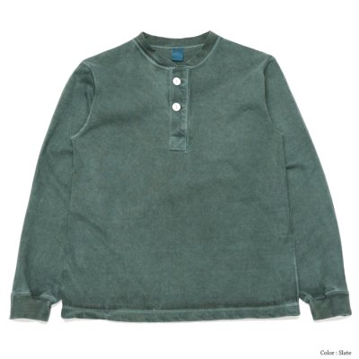 画像4: Good On（グッドオン）Long Sleeve Heavy Henley Neck Tee（ロングスリーブヘビーヘンリーネックTシャツ）"Washed"・"Pigment Dye" / White（ホワイト）・Slate（スレート）