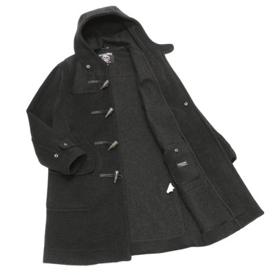 画像7: INVERTERE(インバーティア)LONG LENGTH DUFFLE COAT(ロングレングスダッフルコート)"Joshua Ellis" / Charcoal(チャコールグレー)