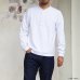 画像12: Good On（グッドオン）Long Sleeve Heavy Henley Neck Tee（ロングスリーブヘビーヘンリーネックTシャツ）"Washed","Pigment Dye"/White（ホワイト）・Slate（スレート）