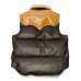 画像2: Y'2 LEATHER（ワイツーレザー）OIL SOFT HORSE&MOUTON DOWN VEST（オイルソフトホース&ムートンダウンベスト）/Olive×Camel+Yellow Mouton（オリーブ×キャメル+イエロームートン） (2)