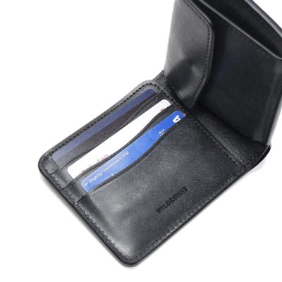 画像6: WILD SWANS（ワイルドスワンズ）GROUNDER（グラウンダー）2つ折りウォレット"フルグレインブライドル"/Black（ブラック）