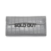 WILD SWANS（ワイルドスワンズ）WAVE（ウェイブ）ロングウォレット/ブラック"クロコダイル"×キャメル"ブッテーロ"