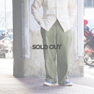 画像9: Nigel Cabourn（ナイジェル・ケーボン）NEW BASIC CHINO PANT（ニューベーシックチノパンツ）"LIGHT MOLESKIN" / Green（グリーン）