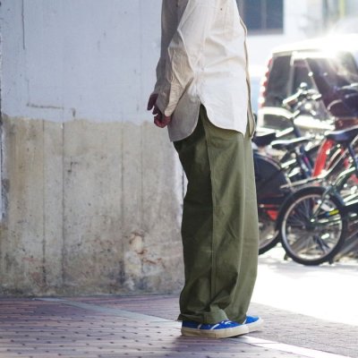 画像10: Nigel Cabourn（ナイジェル・ケーボン）NEW BASIC CHINO PANT（ニューベーシックチノパンツ）"LIGHT MOLESKIN" / Green（グリーン）