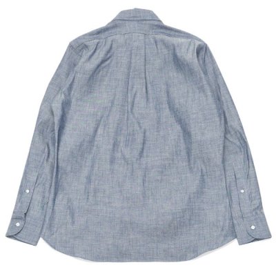 画像2: INDIVIDUALIZED SHIRTS（インディビジュアライズドシャツ）Classic Fit Long Sleeve B.D.Shirt（クラシックフィットロングスリーブボタンダウンシャツ）"RIGID CHAMBRAY"/Blue（ブルー）